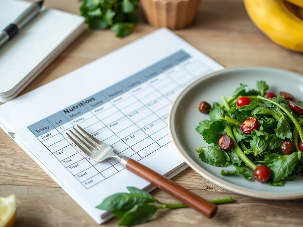 Notitieboek met voedingsplan